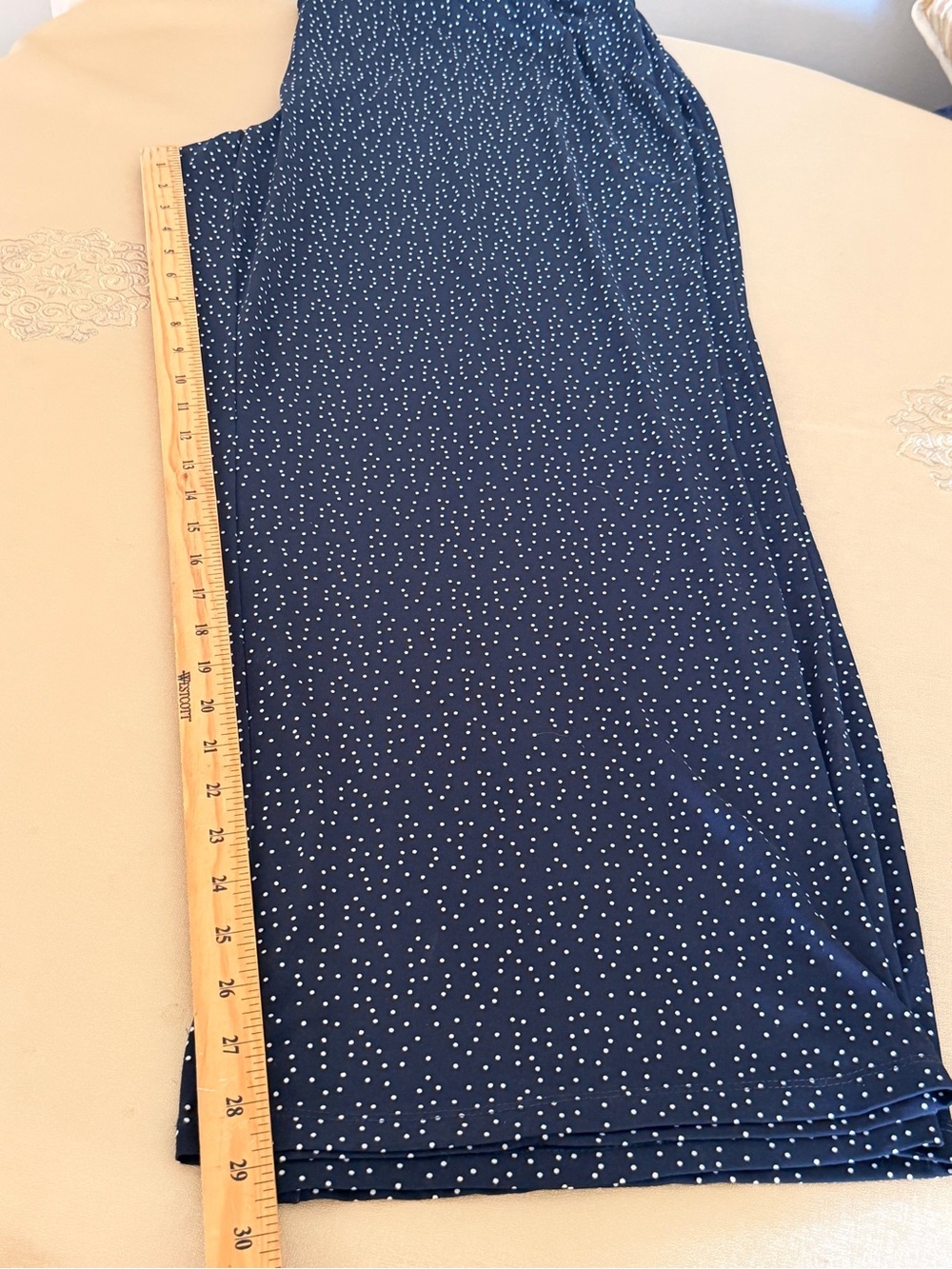 Premise Navy Pants with White Polka Dots - Straight Leg - Picture 4 of 7